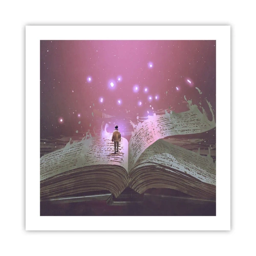 Poster - Invitation to Another World -Read It! - 50x50 cm