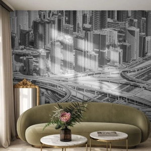 Photo Wallpaper Premium Sand - Dubai - Impossible City - City, Architecture, Metropolis - 200x140 cm