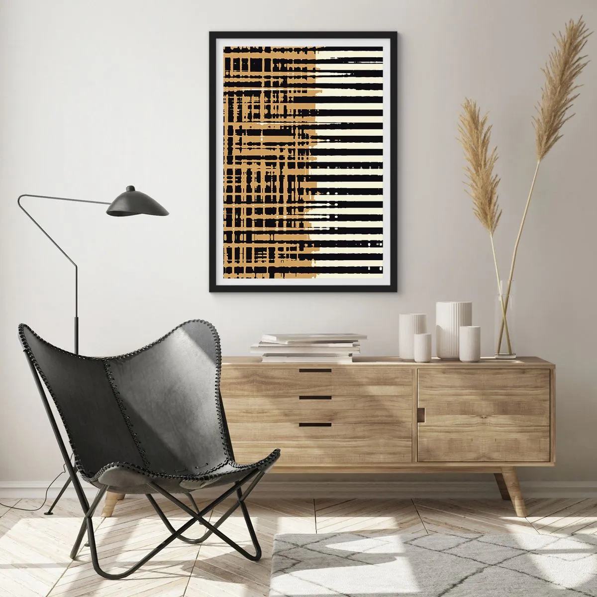 Poster in black frame - Architectural Abstract - 61x91 cm