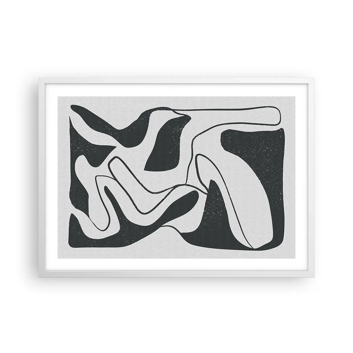 Poster in white frmae - Abstract Fun in a Maze - 70x50 cm