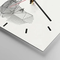 Clock face with lines
