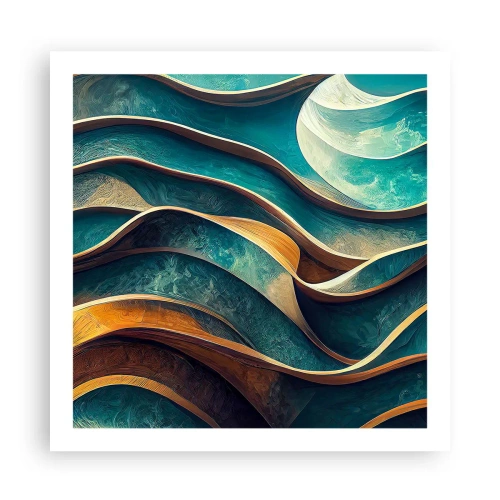 Poster - Meanderings of Blue - 60x60 cm