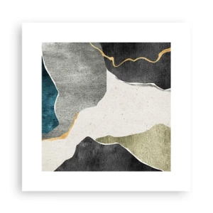 Poster - Mosaic Composition with a Gold Thread - 30x30 cm