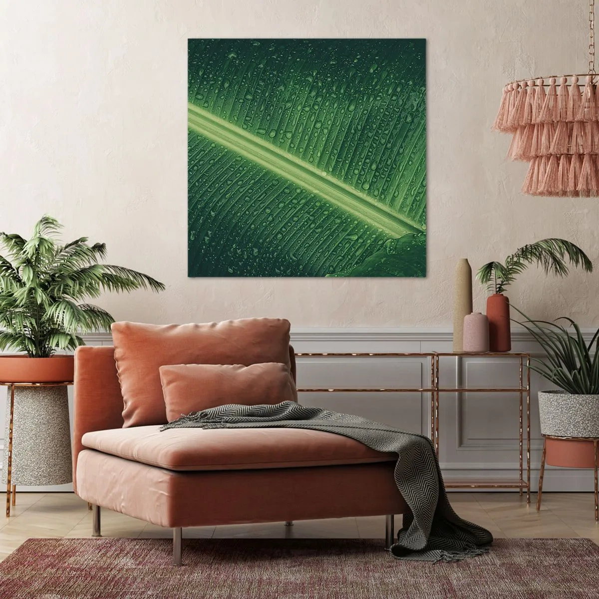 Canvas picture - Structure of Green - 50x50 cm
