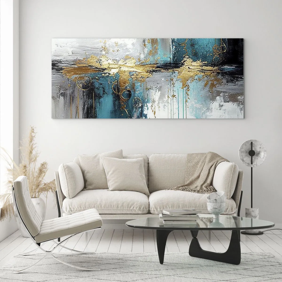 Glass picture - Everything Flows - 120x50 cm