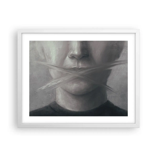 Poster in white frmae - Not a Word - 50x40 cm