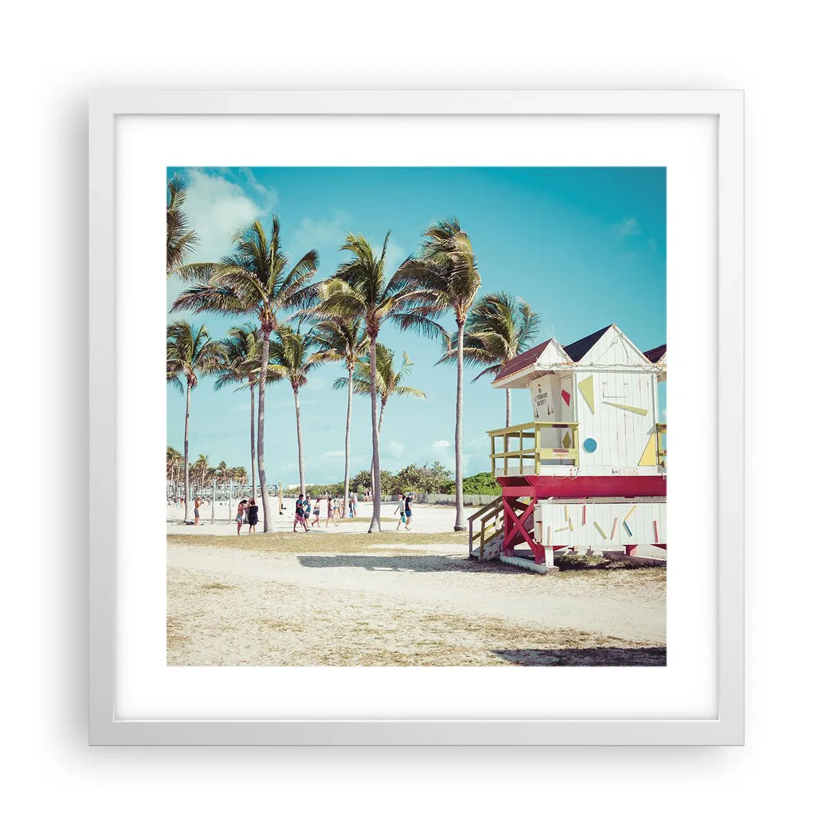 Poster in white frmae - Beautiful Day before You - 40x40 cm