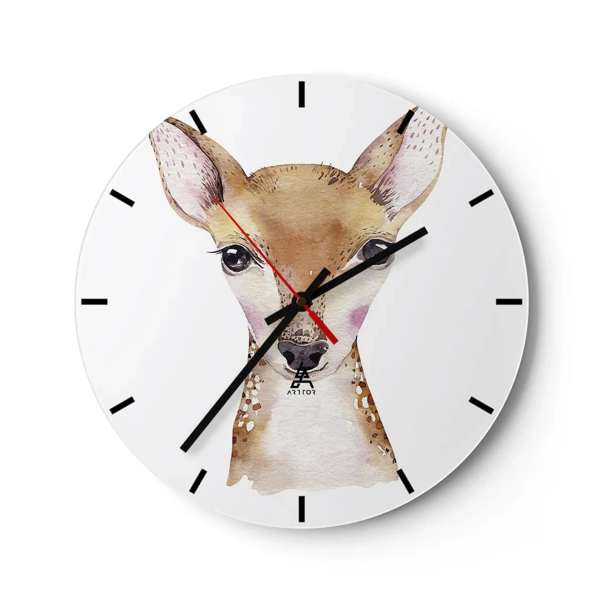Wall clock - Clock on glass - Nature of Innocence - 40x40 cm