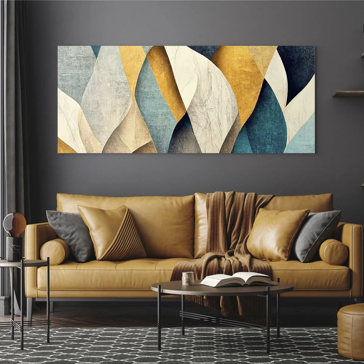 Glass picture - Rhythm and Undulation - 120x50 cm