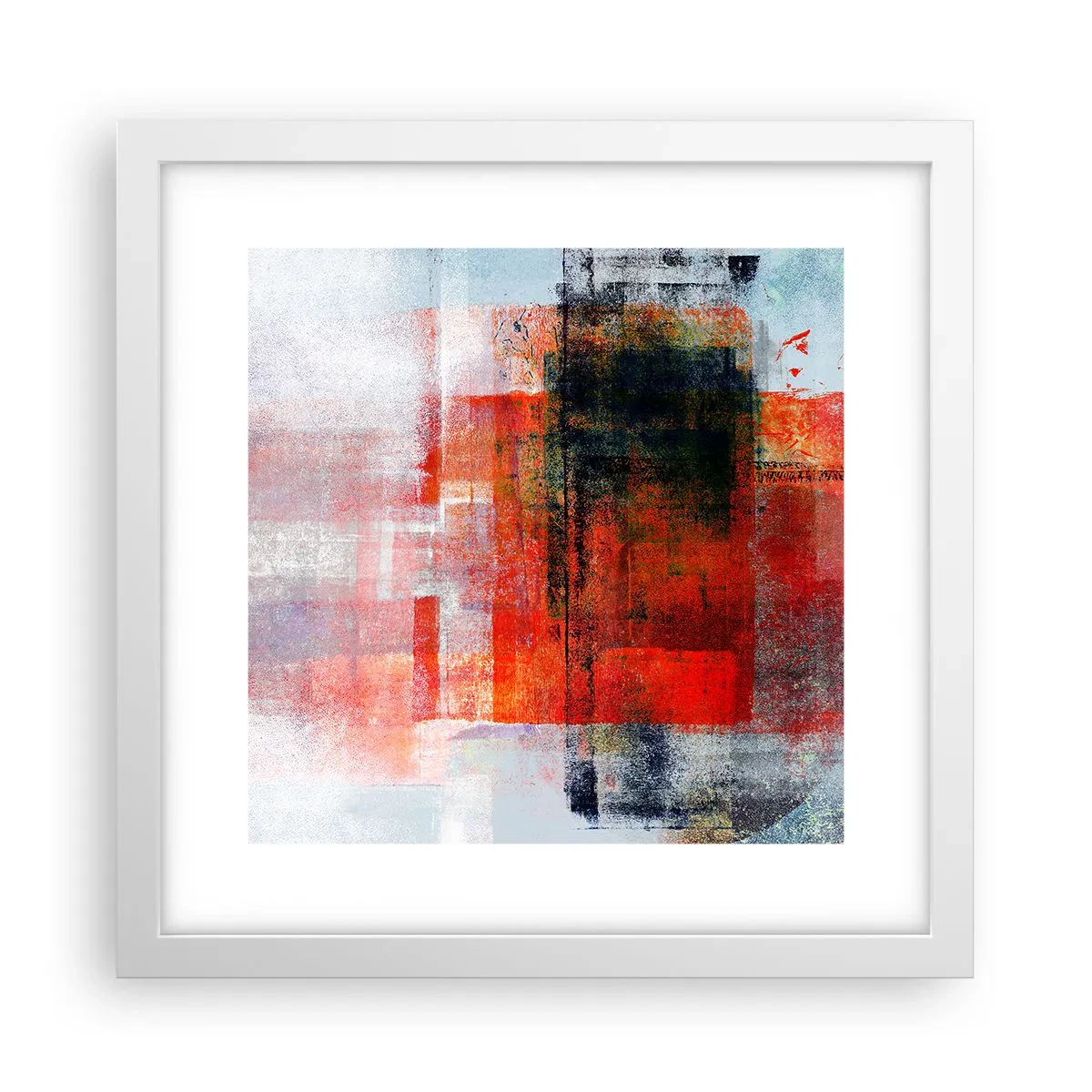 Poster in white frmae - Glowing Composition - 30x30 cm