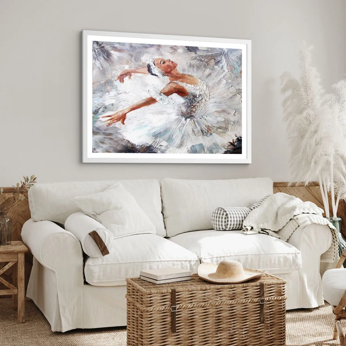 Poster in white frmae - Delicate and Light As a Tulle - 40x30 cm