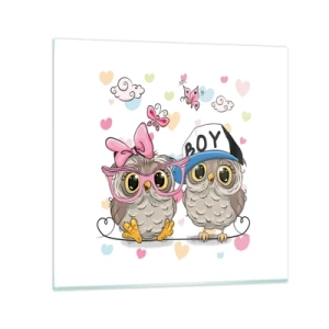 Glass picture - Let's Keep in Love! - 50x50 cm