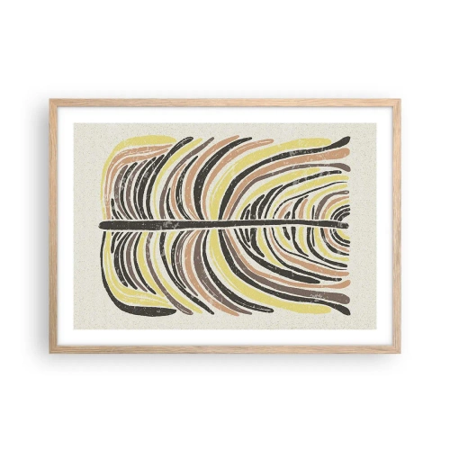 Poster in light oak frame - Abstract: Life to the Full - 70x50 cm