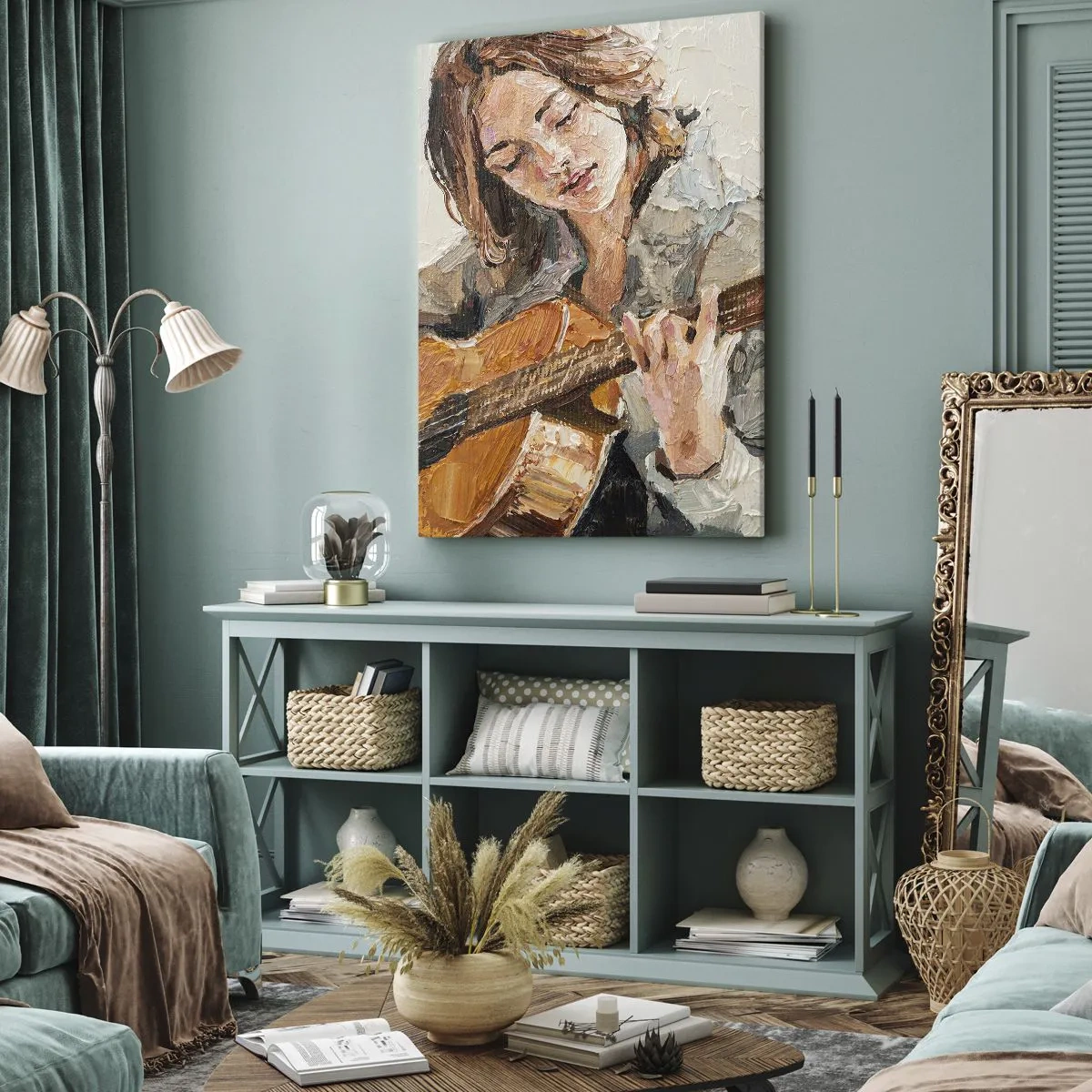 Canvas picture - Concert for Guitar and Girly Heart - 70x100 cm
