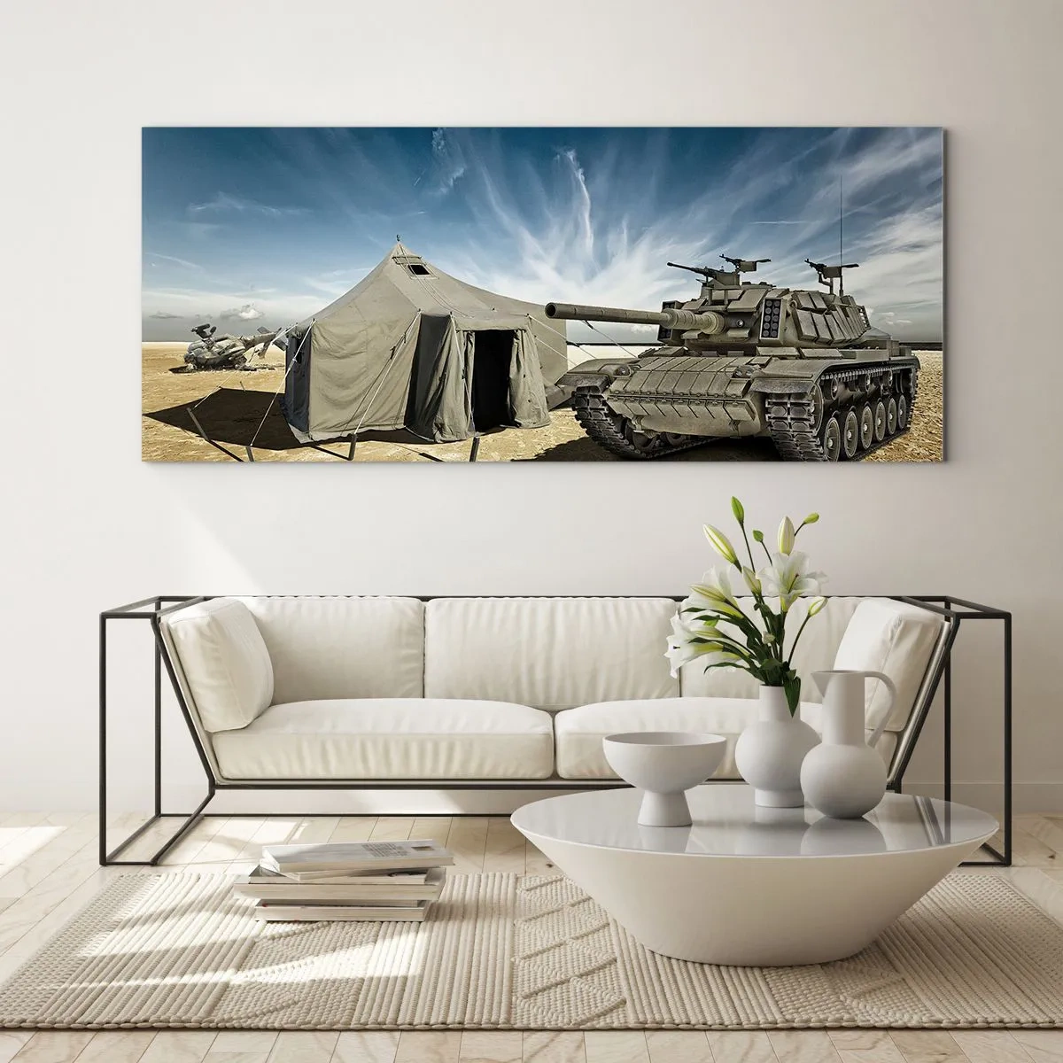 Glass picture - Military Dream - 100x40 cm