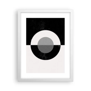 Poster in white frmae - Harmony in Black and White - 30x40 cm
