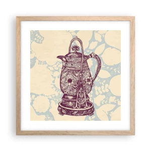 Poster in light oak frame - Beauty of Ordinary Life - 40x40 cm