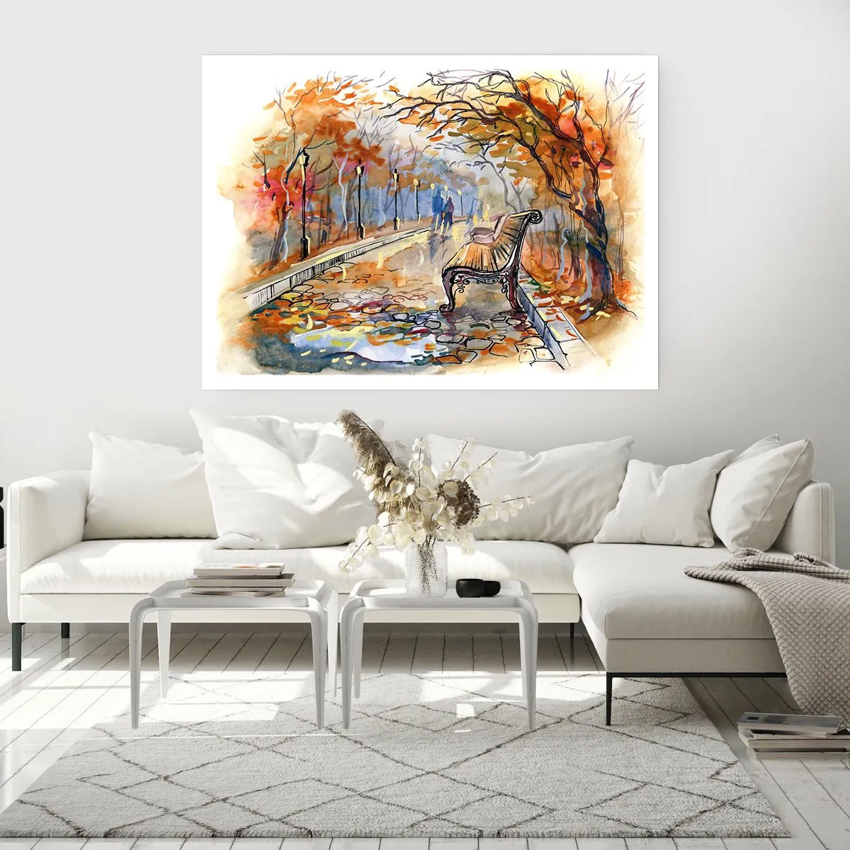 Poster - Walking together into Autumn - 70x50 cm
