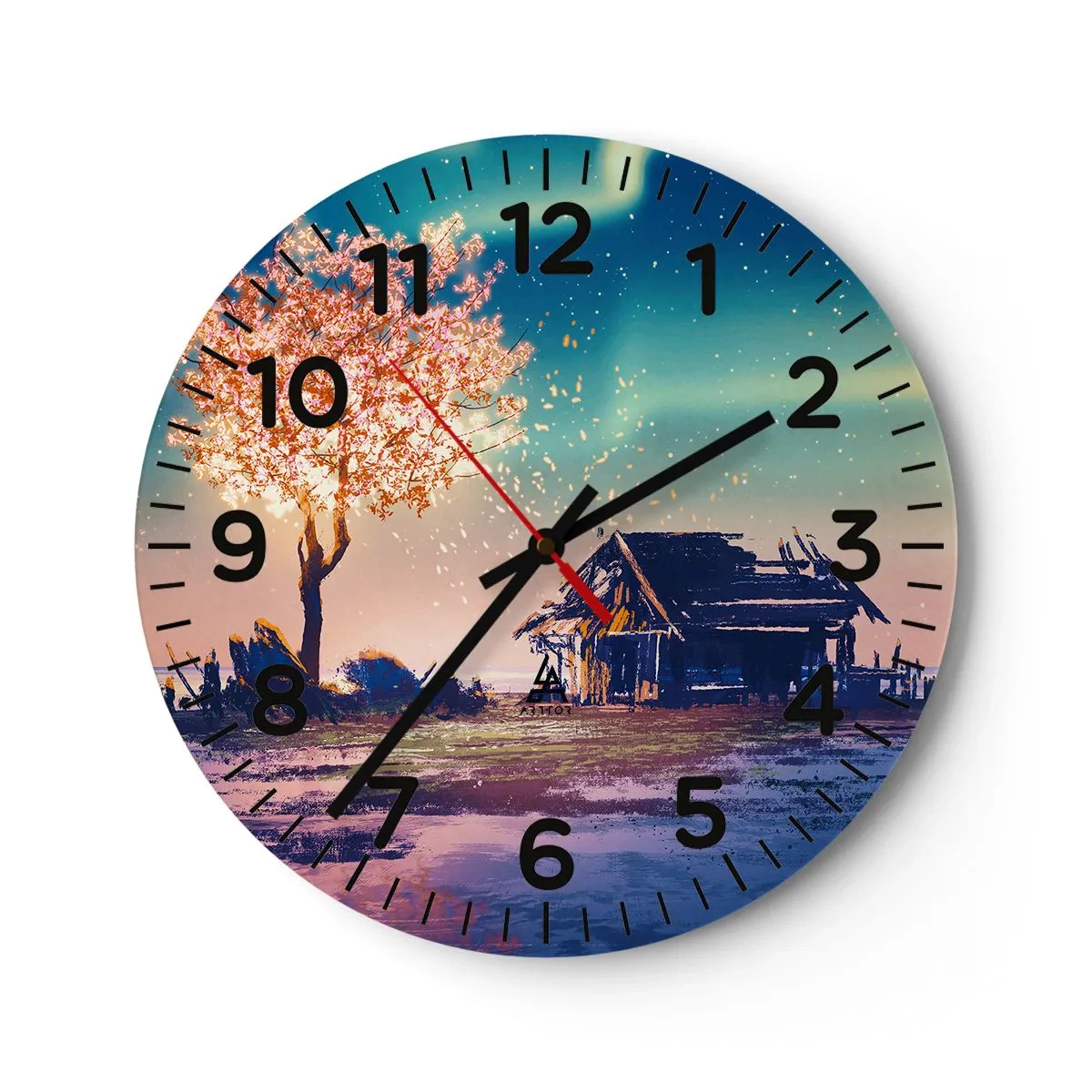 Wall clock - Clock on glass - Nature Does Not Pass Away - 40x40 cm