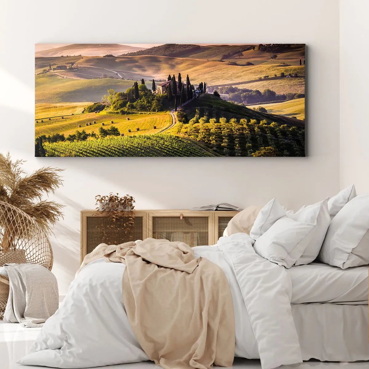 Canvas picture - Arcadia - Tuscan Landscape - 140x50 cm