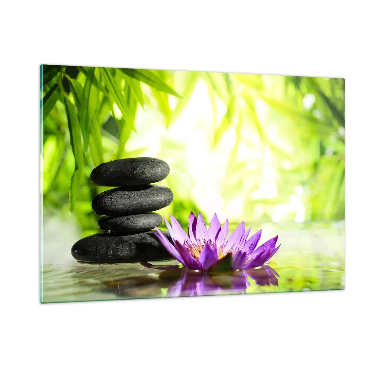 Glass picture - In a Bamboo Grove - 120x80 cm