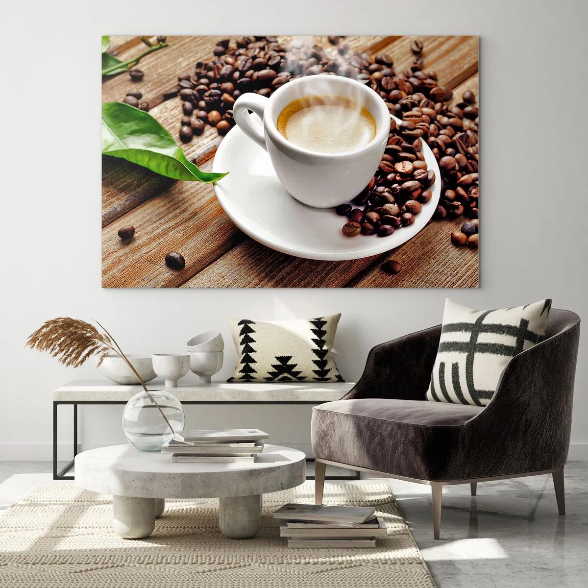 Glass picture - Coffee Is Served - 120x80 cm