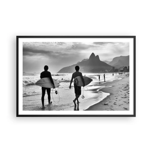 Poster in black frame - Samba for One Wave - 91x61 cm