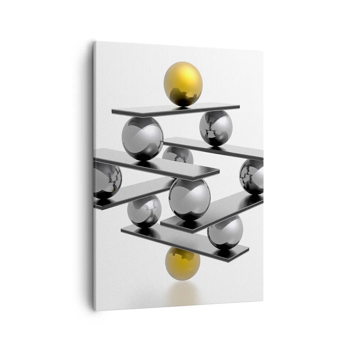 Canvas picture - Gold-Silver Balance - 50x70 cm