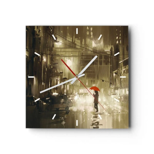 Wall clock - Clock on glass - Alone But Not Lonely - 30x30 cm
