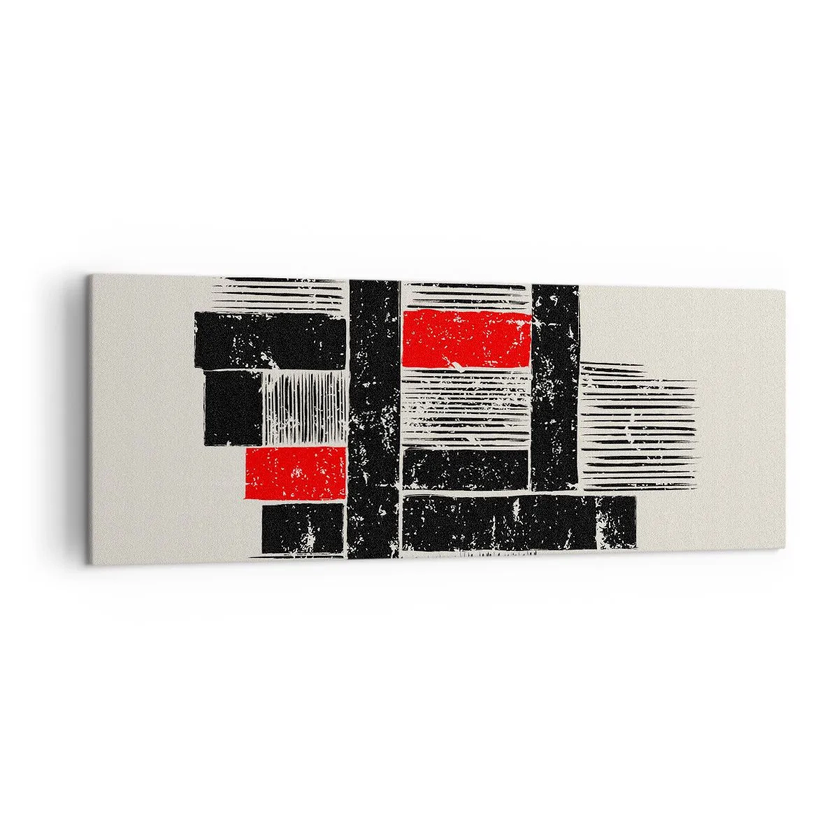 Canvas picture - Red and Black - 140x50 cm