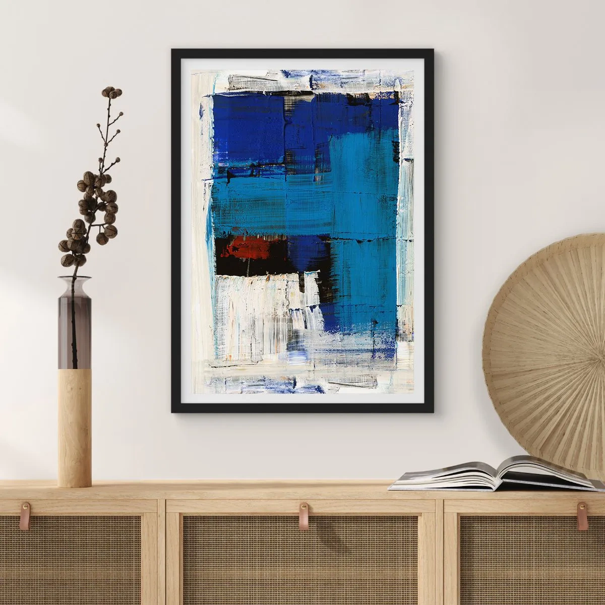Poster in black frame - The Secret of Blue - 40x50 cm