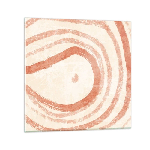 Glass picture - Coral Circles - Composition - 30x30 cm