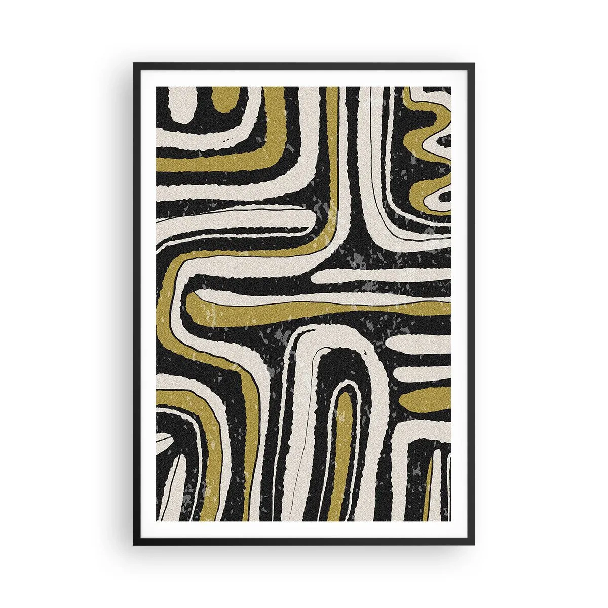Poster in black frame - Compositions: Tracks and Alleys - 70x100 cm