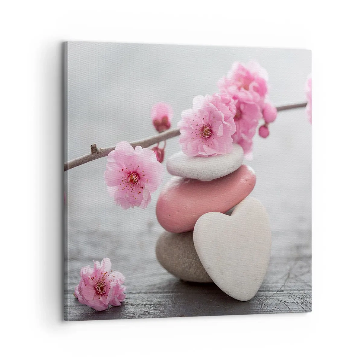 Canvas picture - Bliss with Cherry Blossom - 60x60 cm