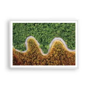 Poster in white frmae - Borders and Breakthroughs - 100x70 cm