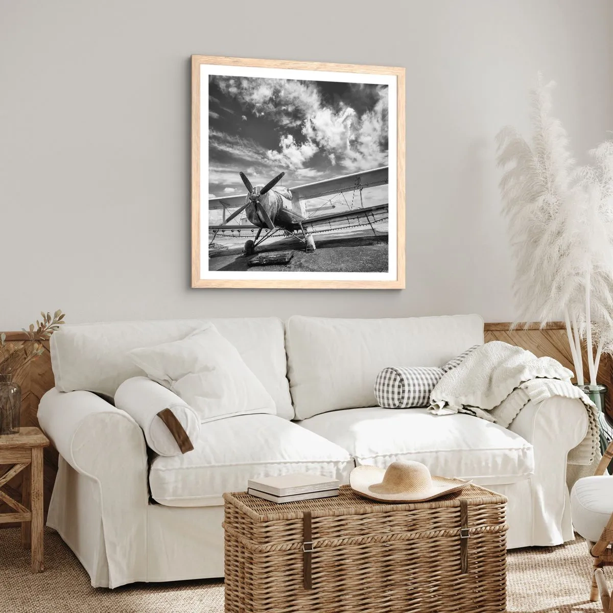 Poster in light oak frame - I Can't Wait! - 50x50 cm