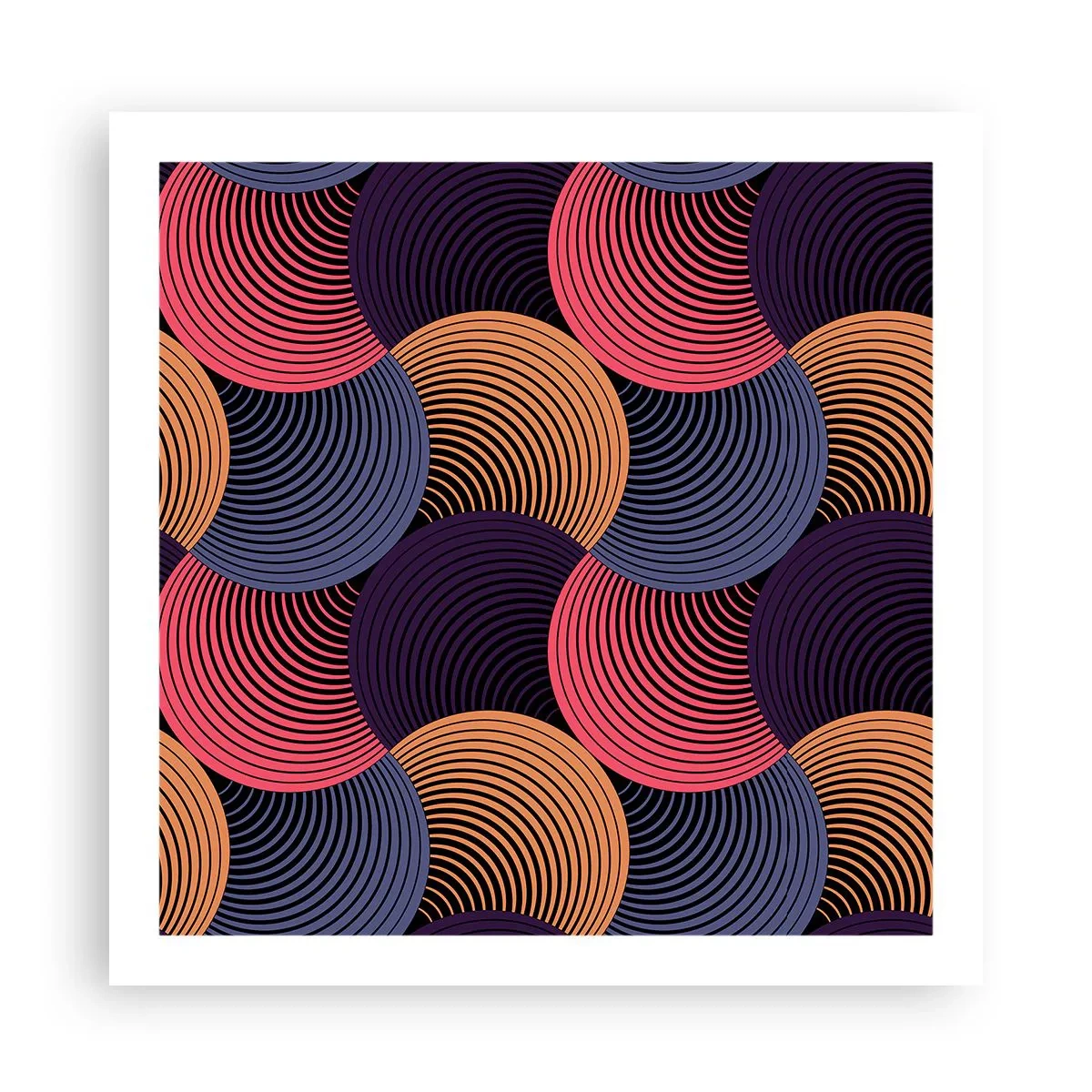 Poster - In a Circular Rhythm - 60x60 cm