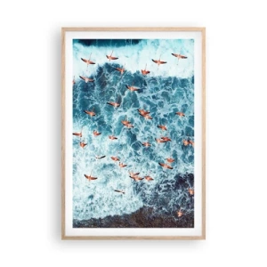 Poster in light oak frame - Seaside Parade - 61x91 cm