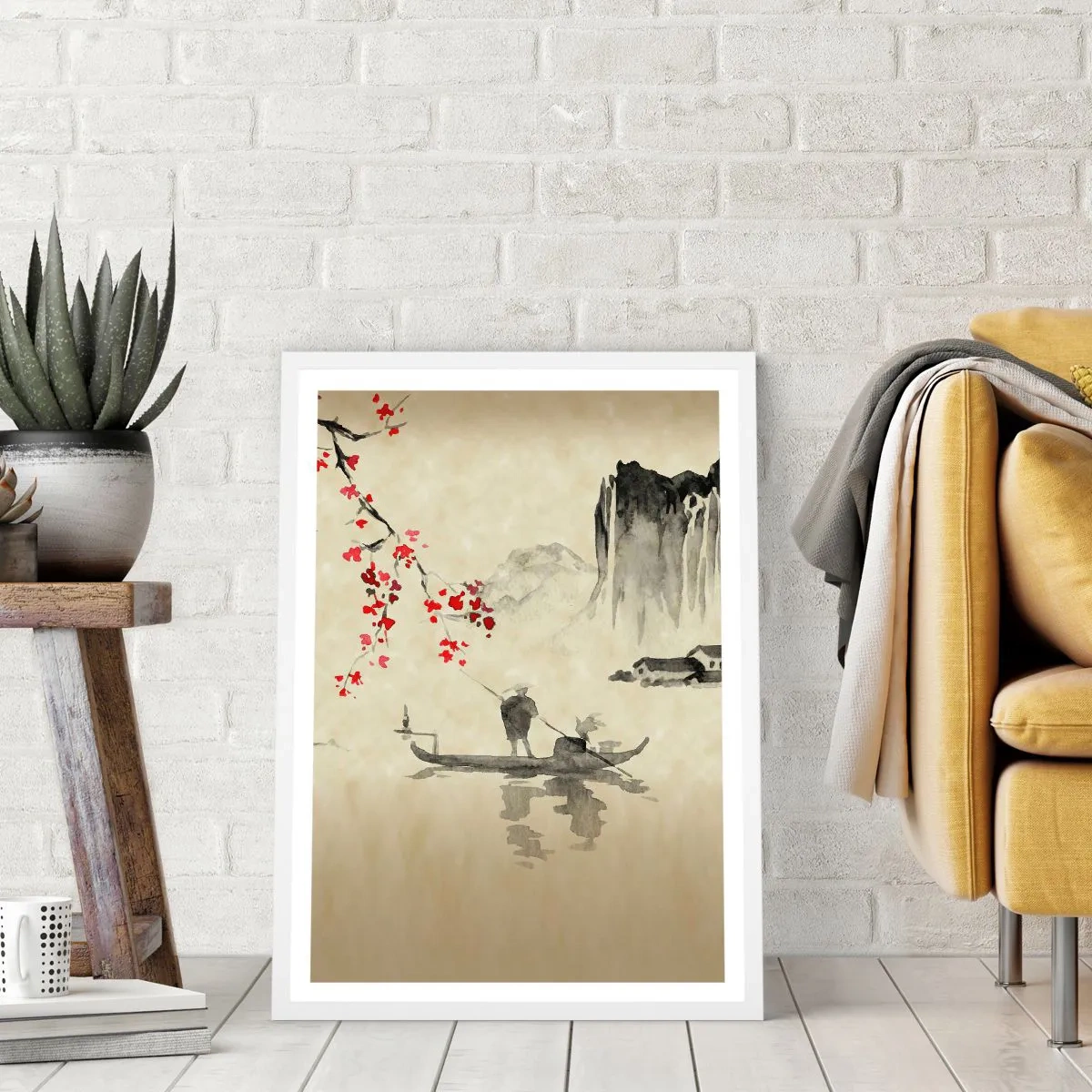 Poster in white frmae - In Cherry Blossom Country - 70x100 cm