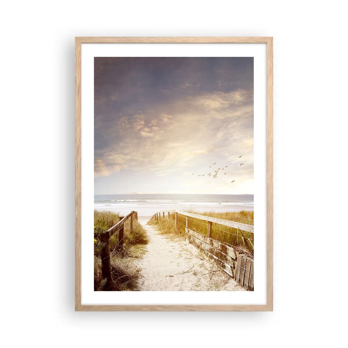 Poster in light oak frame - Space of Tranquility - 50x70 cm