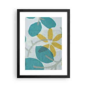 Poster in black frame - Among Azure Leaves - 30x40 cm