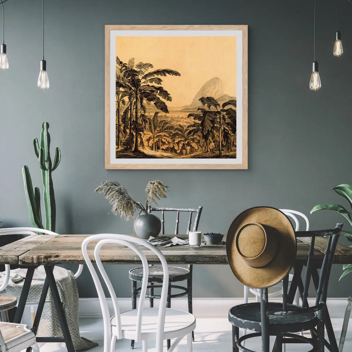 Poster in light oak frame - In Colonial Character - 30x30 cm