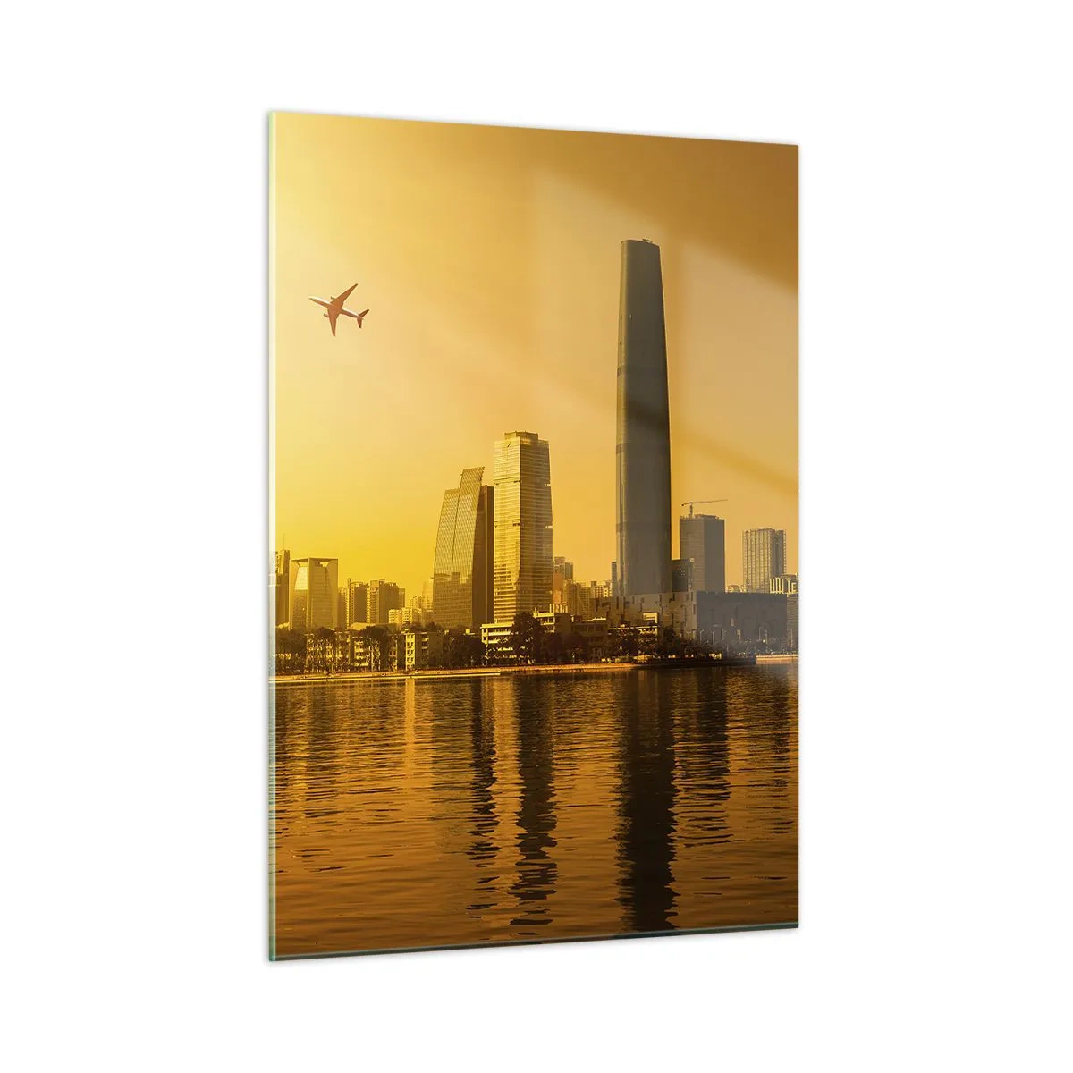 Glass picture - Golden City - 50x70 cm