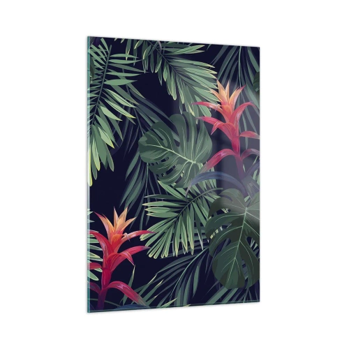 Glass picture - Burn in Green - 50x70 cm