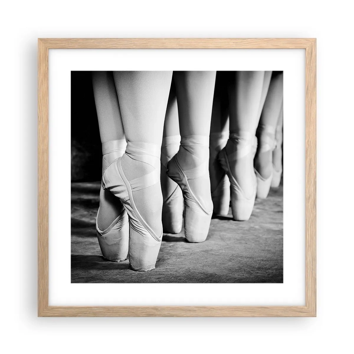 Poster in light oak frame - Together, Lightly - 40x40 cm