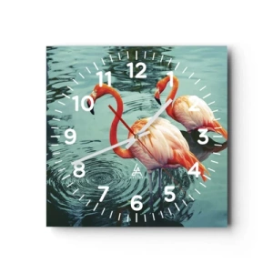 Wall clock - Clock on glass - We Are En Vogue Now - 40x40 cm