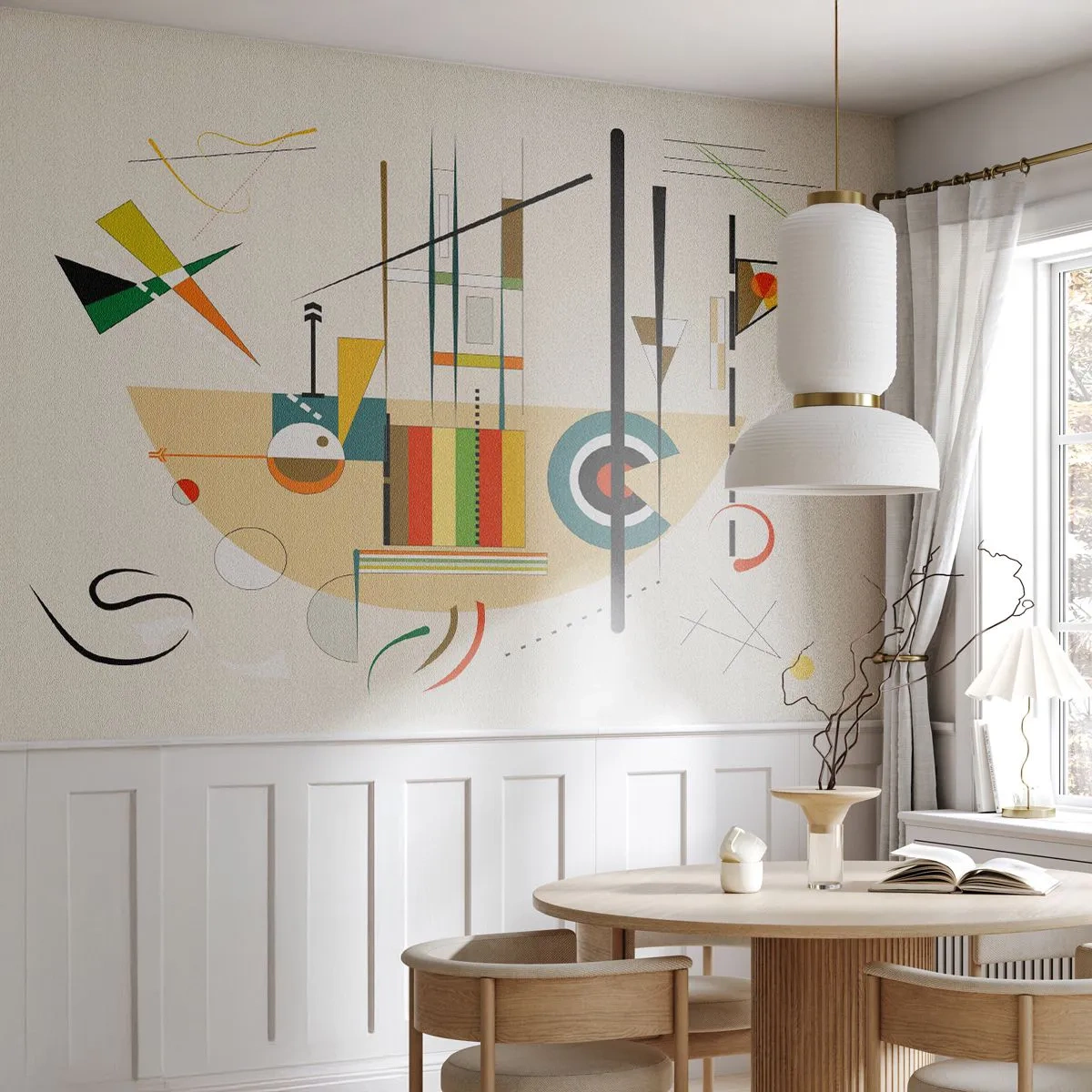 Photo Wallpaper Premium Sand - And the World Laughs - Abstraction, Piece, Shapes - 500x350 cm