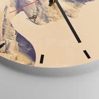 Clock face with lines