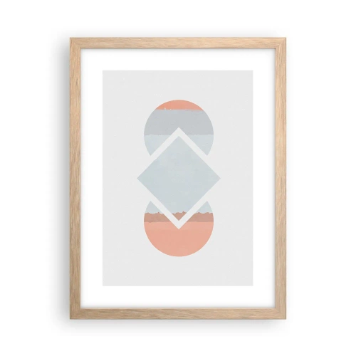 Poster in light oak frame - Situation Is Clear - 30x40 cm