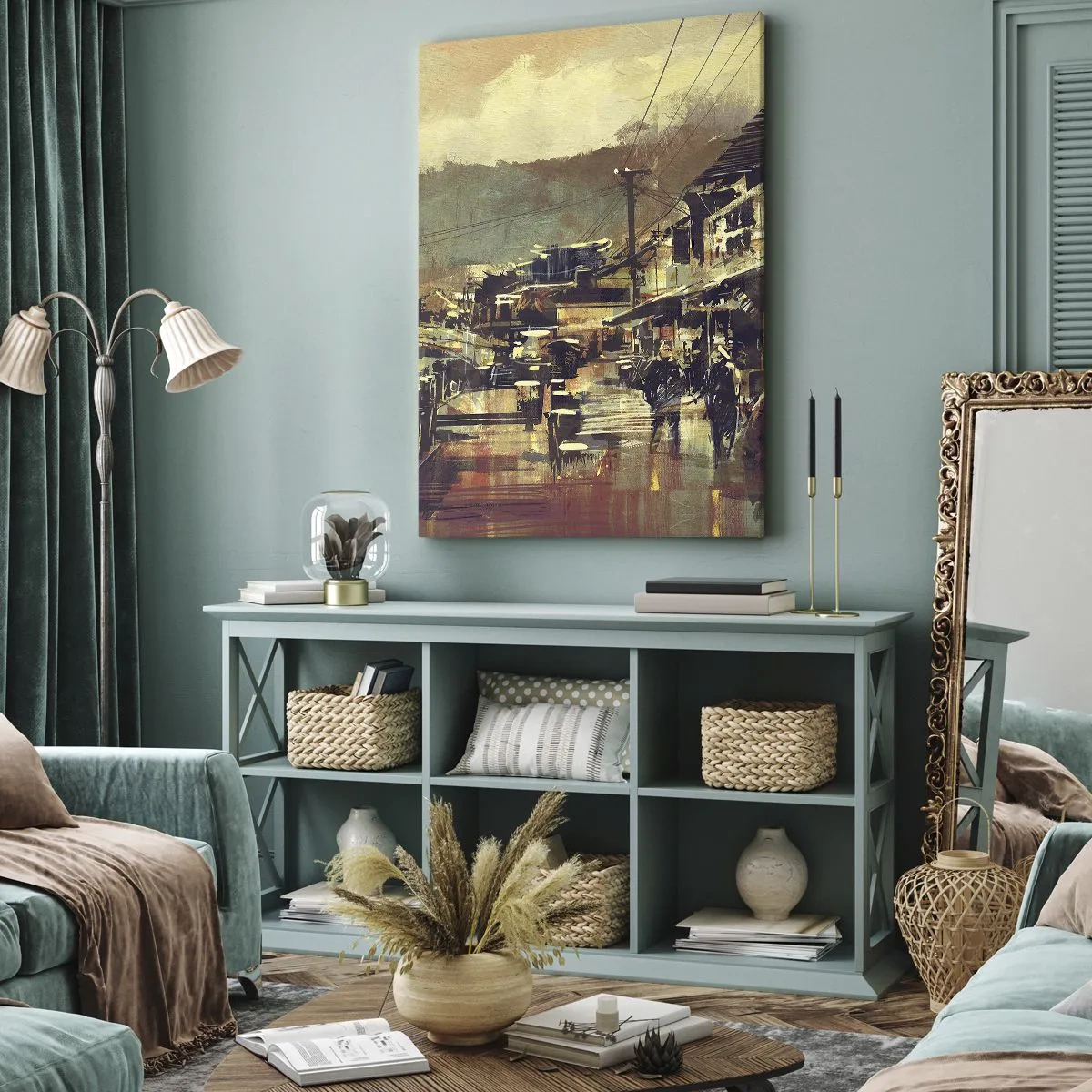 Canvas picture - Life As a Abundance of Greyness - 55x100 cm